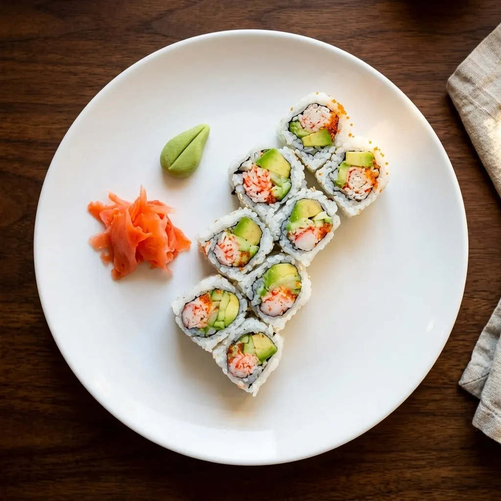 California roll maki sushi packed for takeout at Watta Sushi in Winnipeg, MB