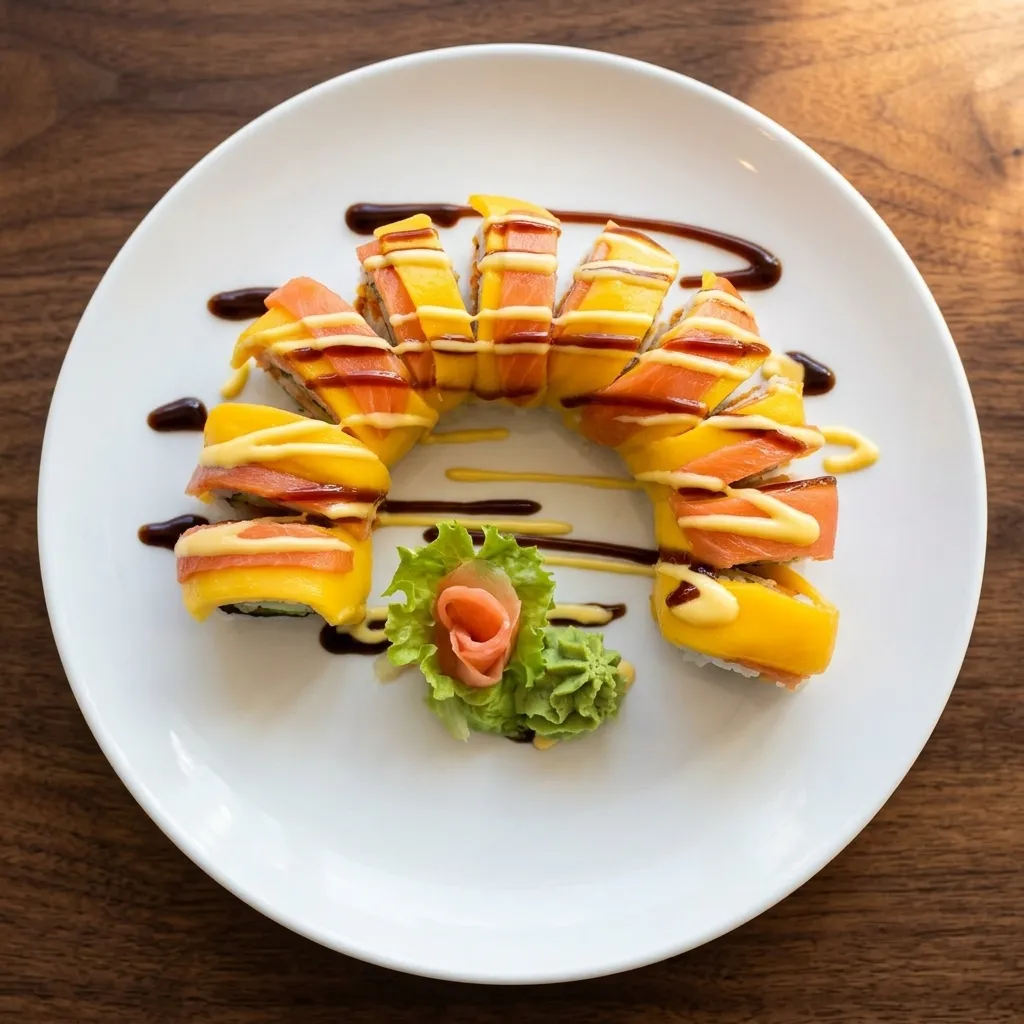 Paradise Roll sushi platter from the Watta Sushi menu in Winnipeg, MB